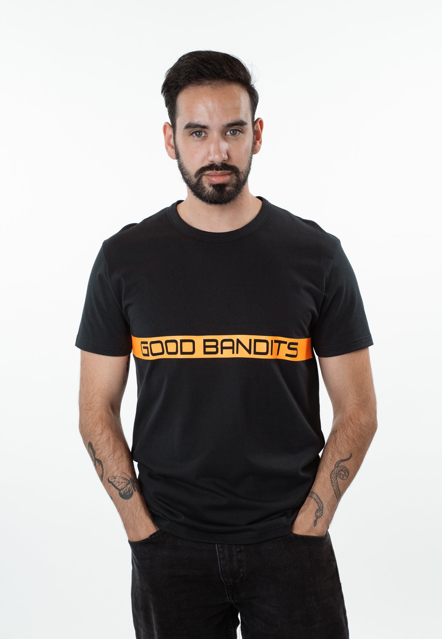 IMPACT - Organic T-shirt - Black/Orange