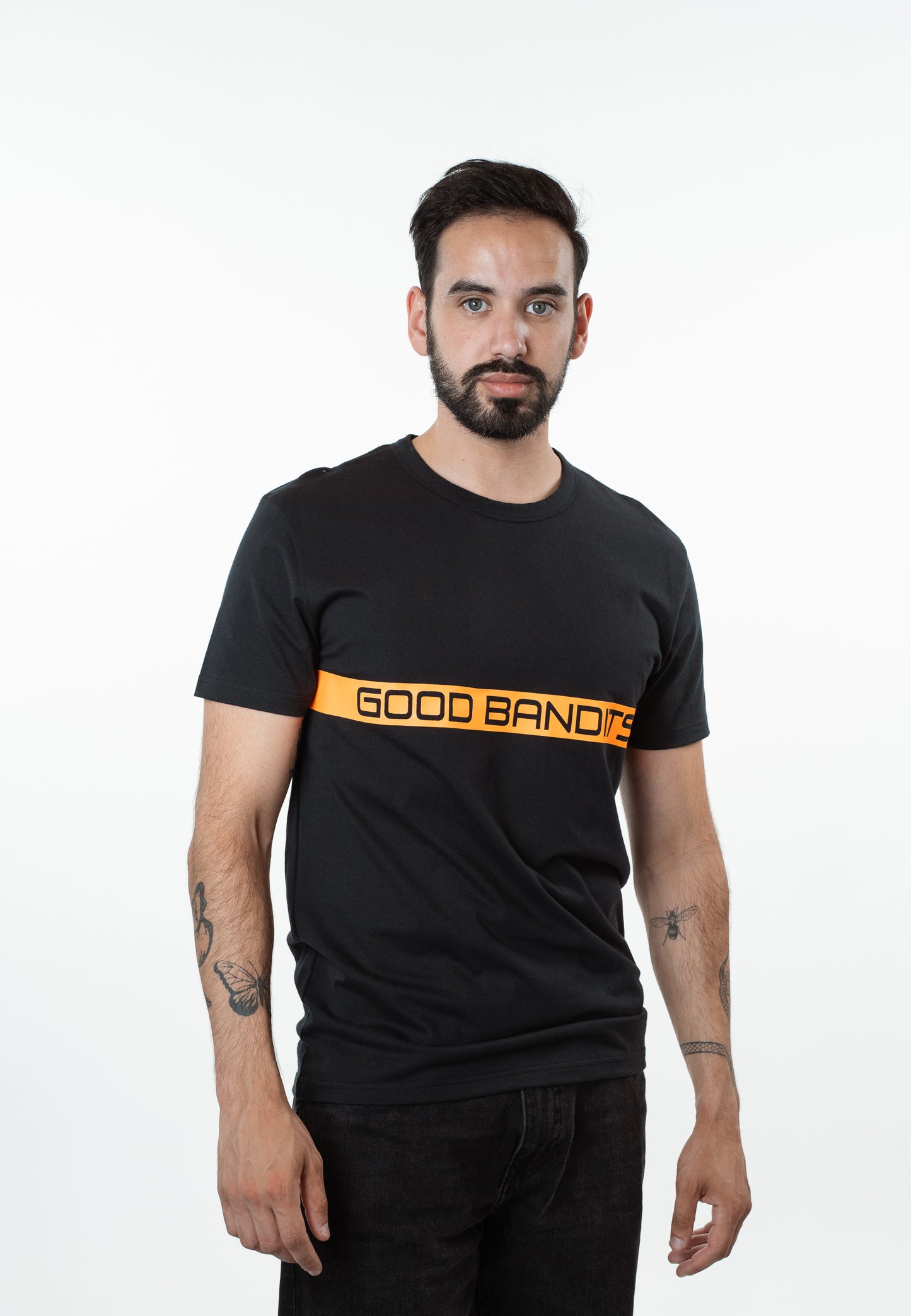 IMPACT - Organic T-shirt - Black/Orange
