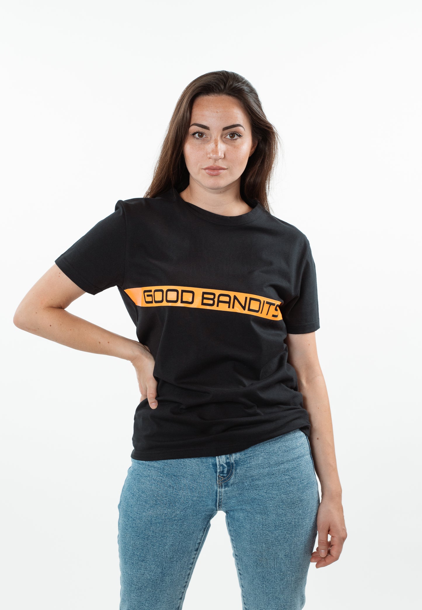 IMPACT - Organic T-shirt - Black/Orange