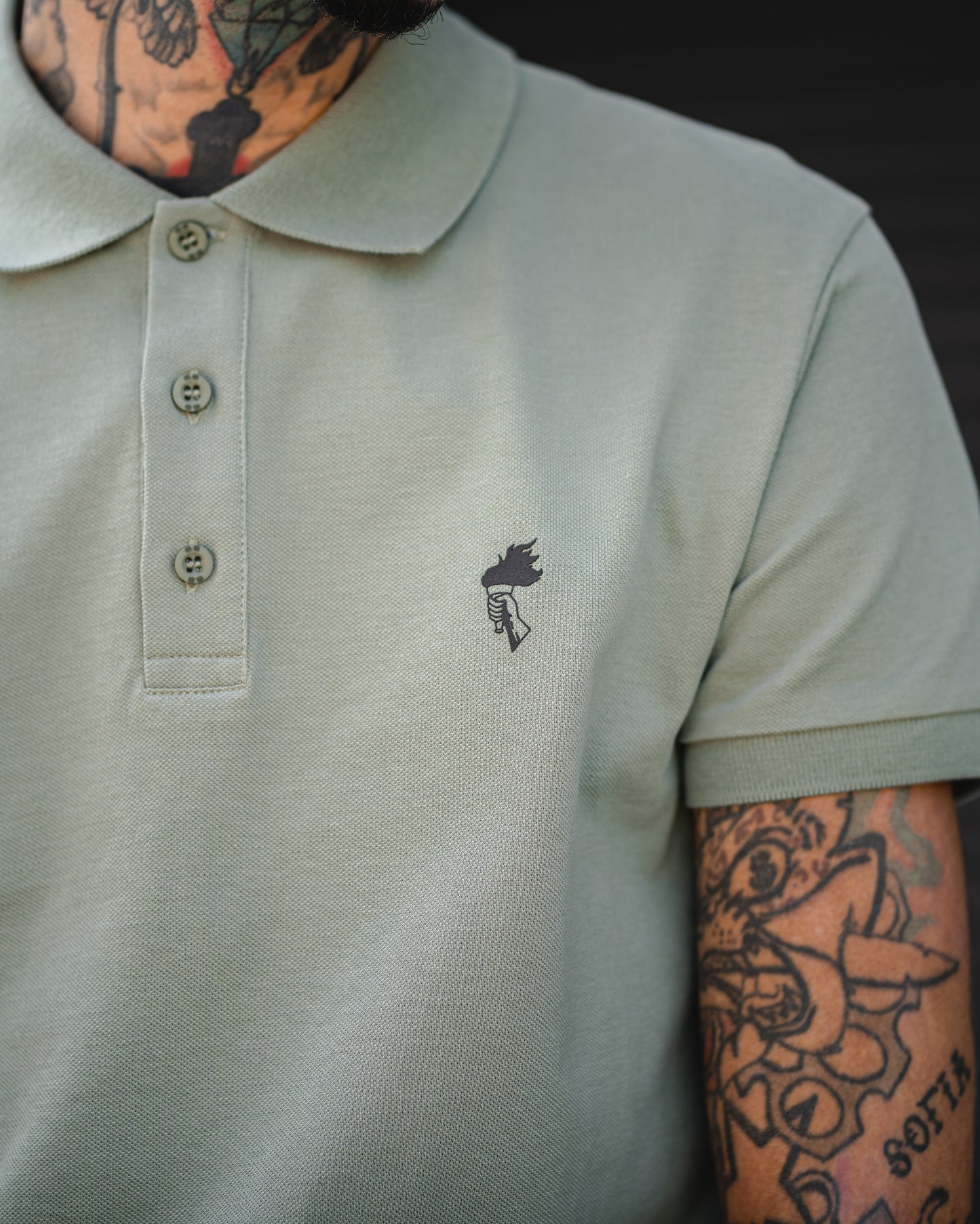 Apollo - Organic Polo-shirt - Green/Black
