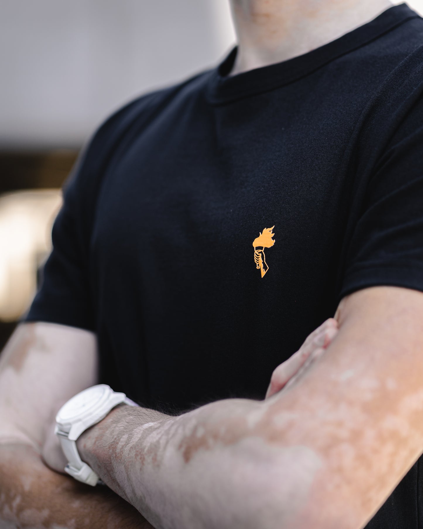 Apollo - Organic T-shirt - Black/Orange