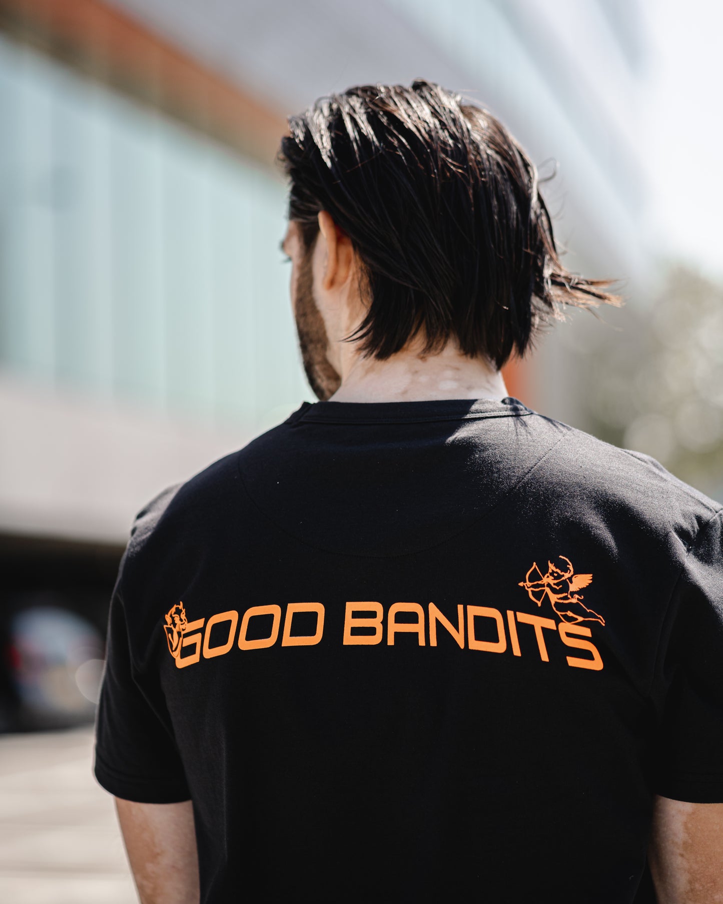 Apollo - Organic T-shirt - Black/Orange