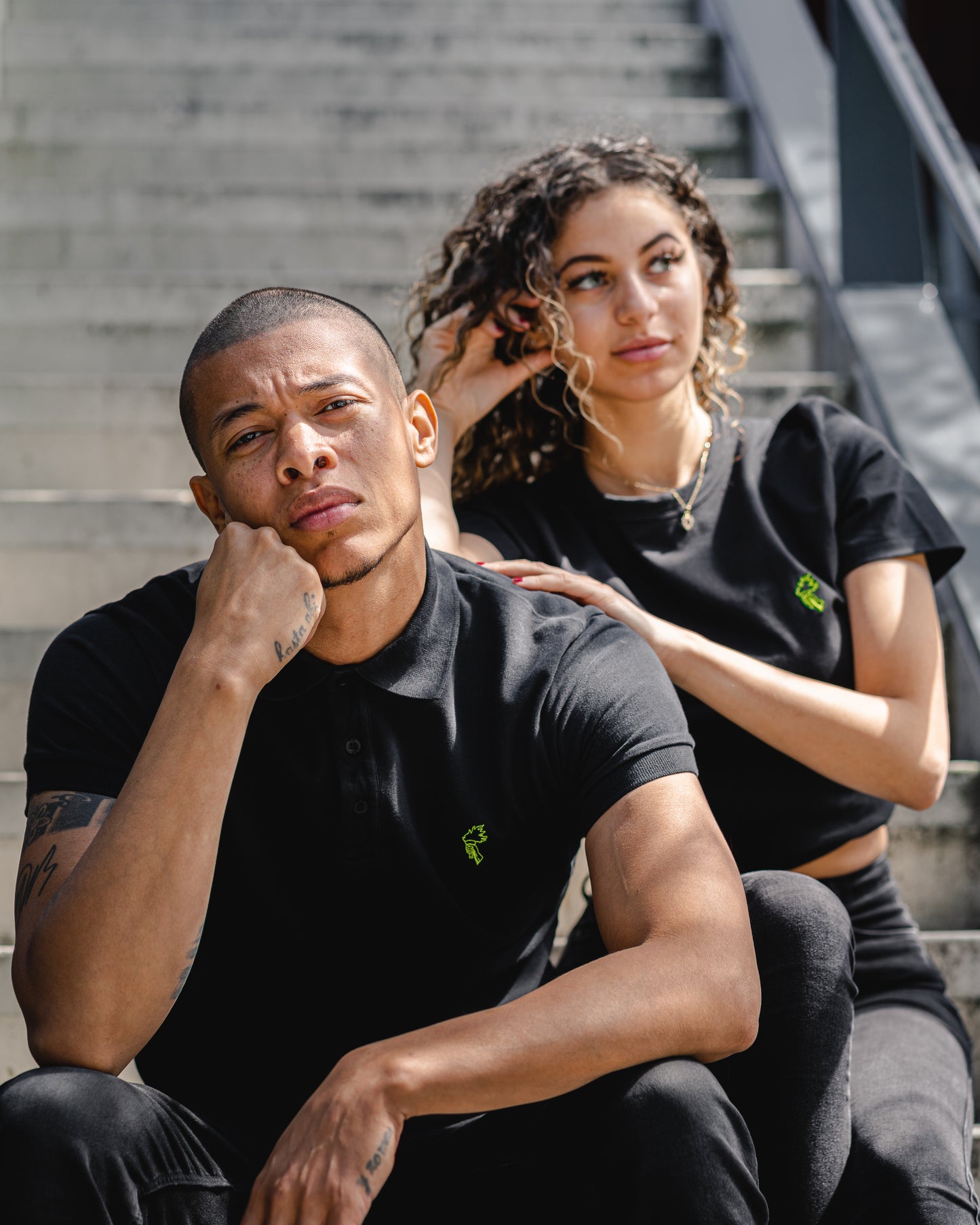 Sign - Organic T-shirt - Black/Green