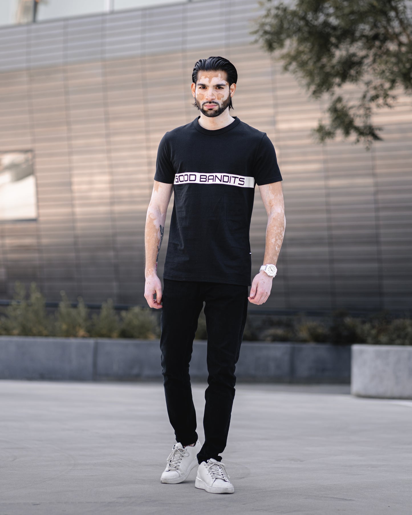 IMPACT - Organic T-shirt - Black/White