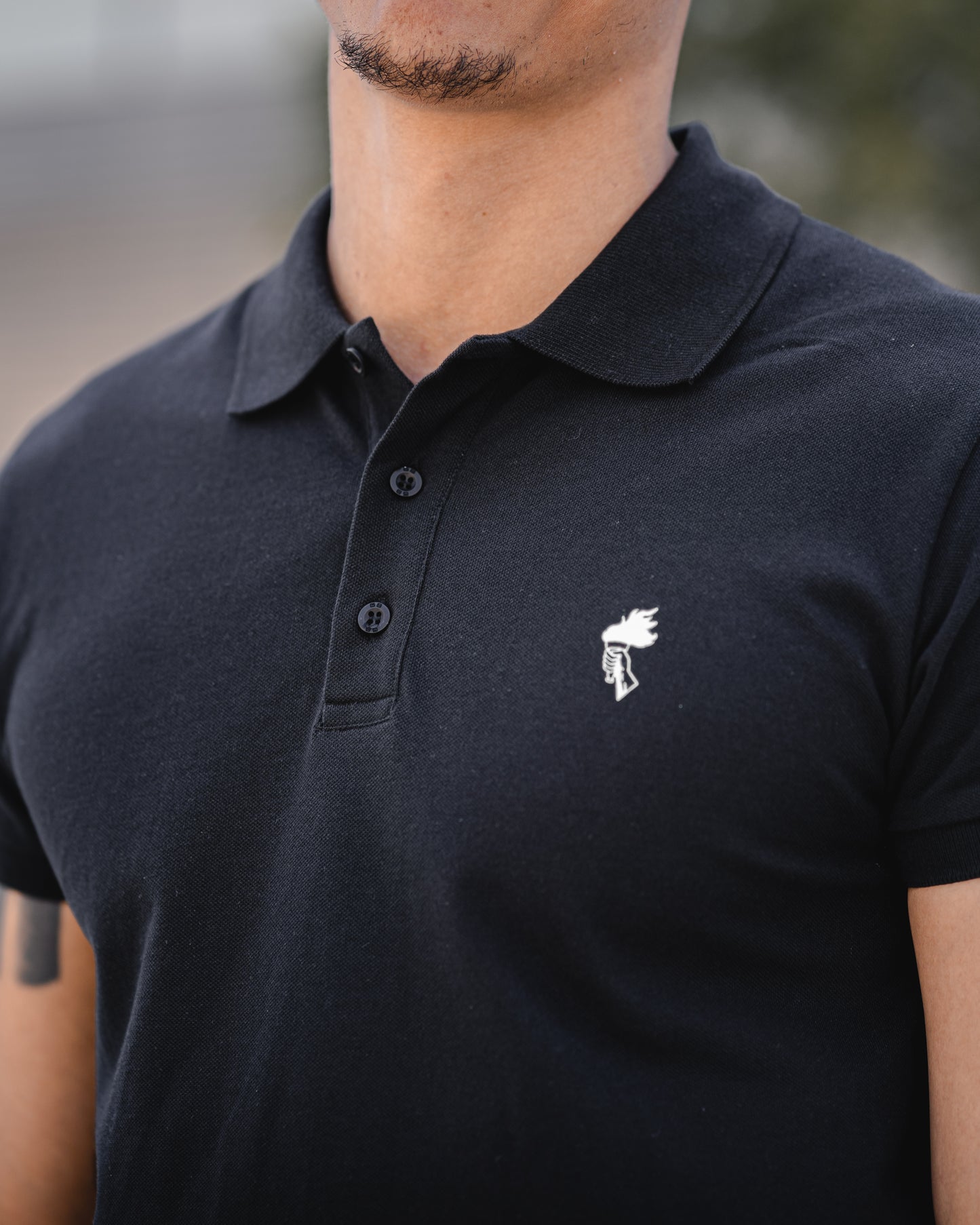 Apollo - Organic Polo-shirt - Black/White