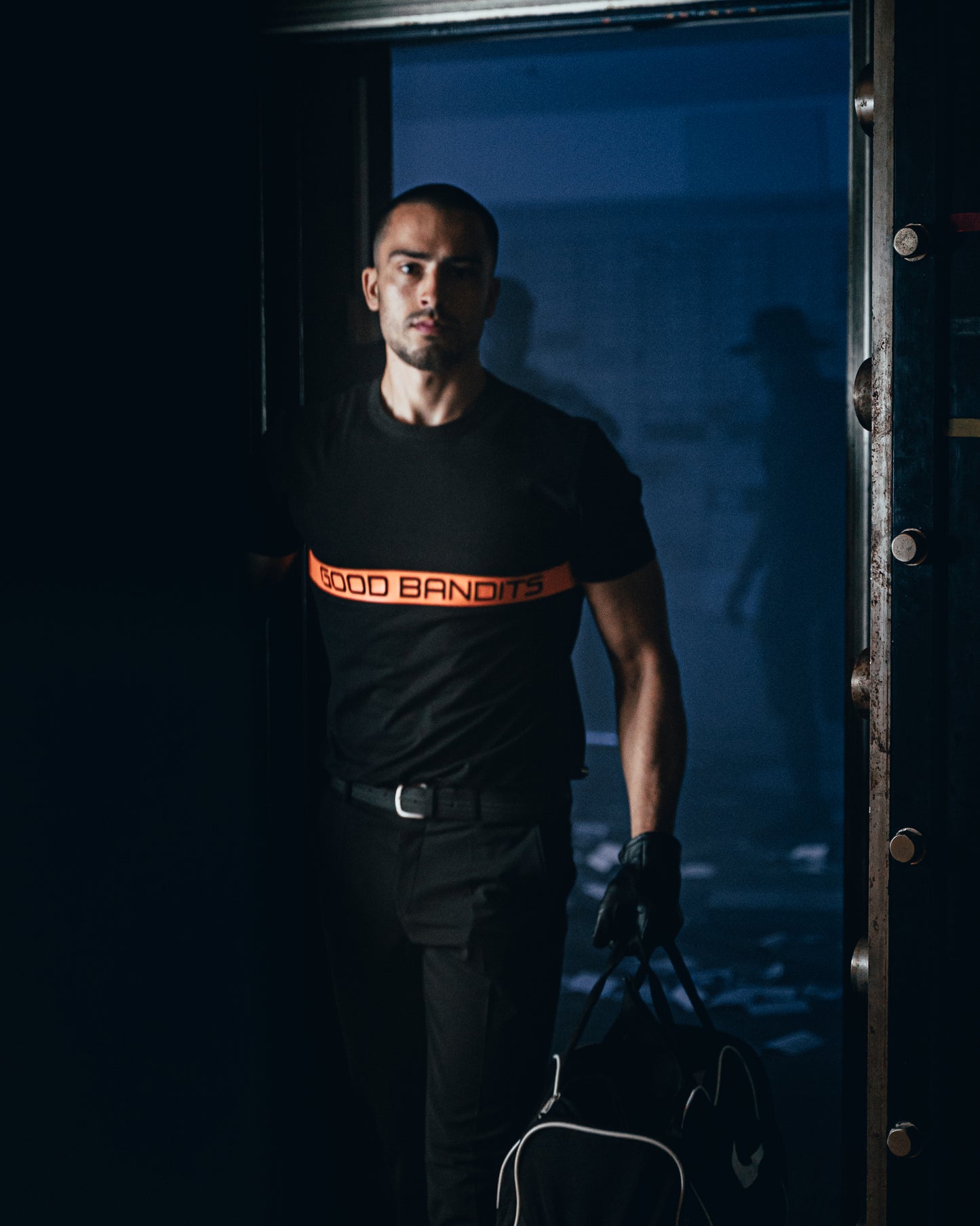 IMPACT - Organic T-shirt - Black/Orange