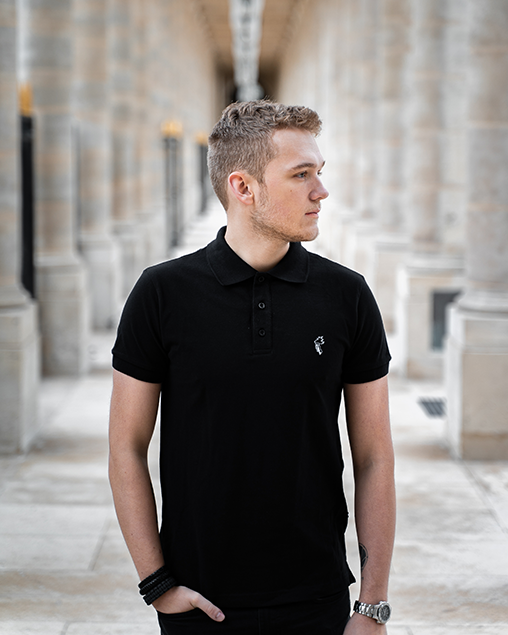 Sign - Organic Polo-shirt - Black/White