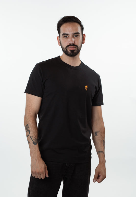 Apollo - Organic T-shirt - Black/Orange