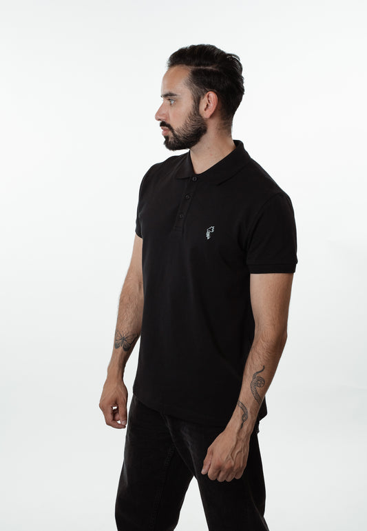 Sign - Organic Polo-shirt - Black/White