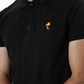 Apollo - Organic Polo-shirt - Black/Orange