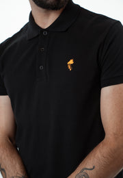 Good Bandits™ Organic Polo-shirt - Dangel - Black/Orange