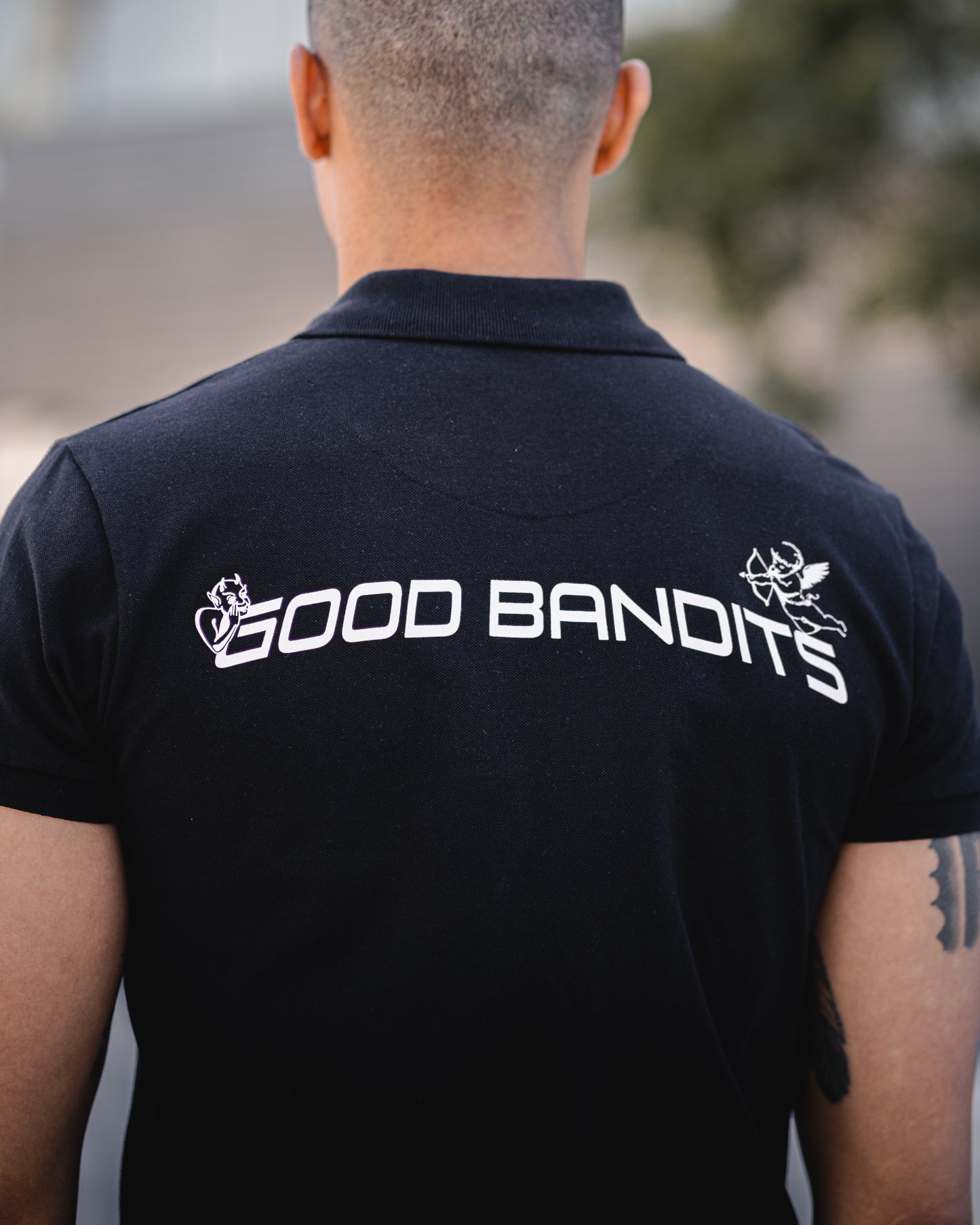 Good Bandits™ Organic Polo-shirt - Dangel - Black/White