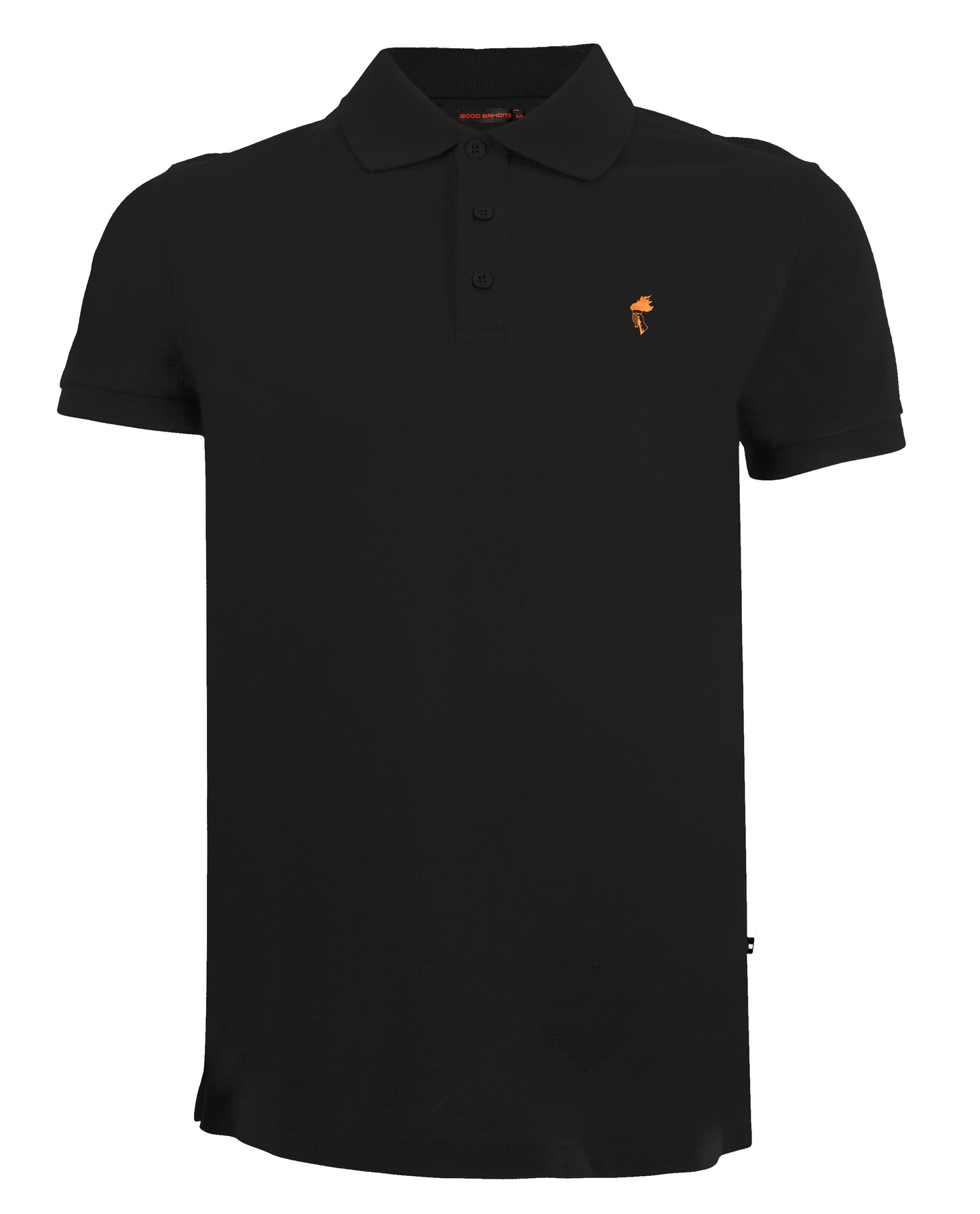 Apollo - Organic Polo-shirt - Black/Orange